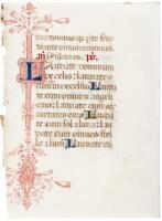 Manuscript leaf on paper, likely from a breviary or liturgical text