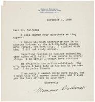 Typed Letter, signed