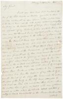 Autograph Letter signed by Daniel Hale, to Ebenezer Foote, critical of emerging politician DeWitt Clinton