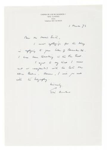 Letter about CIA 'Spymaster' Allen Dulles