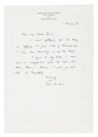 Letter about CIA 'Spymaster' Allen Dulles