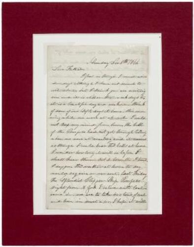 Autograph Letter Signed, from Freeman Foster, Jr., to his father describing life in the Union navy