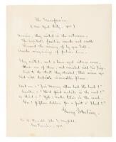 "The Transfusion (New York City, 1925)" - manuscript poem