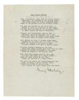 Forty-seven typed poems signed in ink by George Sterling, plus three holograph poems signed