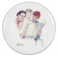 PARKER: Norman Rockwell 100th Anniversary 1888-1988 Porcelain Collector's Plate: "Daddy is Trying to Spoil Me..."