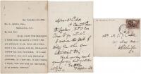 Autograph Letter, signed, and, Typed Letter, signed from the author to a friend