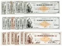 Small archive of checks from The Grocers and Producers Bank of Providence, Rhode Island