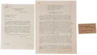 Typed Letter, signed, with a transcript of an address by Hoover, "Law Enforcement and the Citizen"