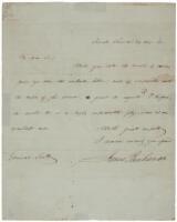 Autograph Letter, signed, addressed to General Scott