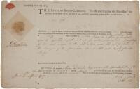 Printed document, signed by Jacob Read and Henry Pendleton