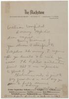Autograph Letter, signed, to General William Warfield during his 1952 Presidential campaign