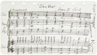 Autograph Musical Quotation, signed, from "Show Boat"