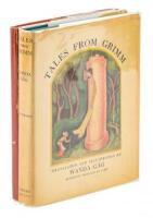 Two volumes of Grimm's fairy tales illustrated by Wanda Gag