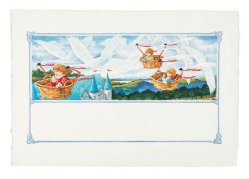 Original watercolor from The Six Swans