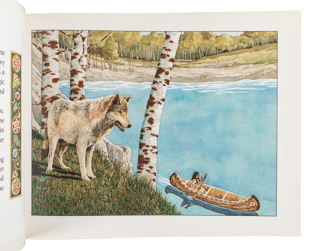 Original watercolor from Sootface: An Ojibwa Cinderella Story