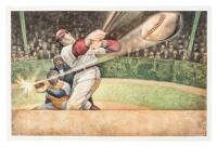 Original multimedia work for cover of Casey Back at Bat