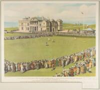 Mr. R. T. Jones, U.S.A. Putting on the 18th Green, Old Course, St. Andrews, Fifeshire, All Square in His Match with Mr. Cyril Tolley, Great Britain, in the British Amateur Championship, 1930