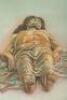Surrealist painting, a man asleep beneath three trees - 2