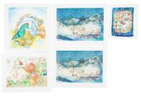 An orignal watercolor and four giclee prints by Elisa Kleven