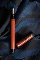 PARKER: Duofold Special Fountain Pen, Red Permanite, Janesville & Osmia Imprints