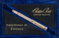 PARKER: [Classic Pens]: Parker Duofold CP5 Celebration Sterling Silver Limited Edition Fountain Pen