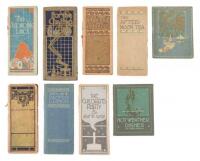 Nine Art Nouveau-style cookbooks from The Buzza Company