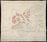 Engineer's Preliminary Map of Monterey Peninsula Country Club, Subdivisions No. 1 and No. 2 - blue line cadastral map with some hand-coloring