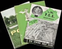 Three PGA Championship programs, 1947, 1952, and 1957