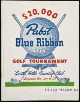 $20,000 Pabst Blue Ribbon Open Golf Tournament, North Hills Country Club, Milwaukee, Wis. July 19-22. Official Program