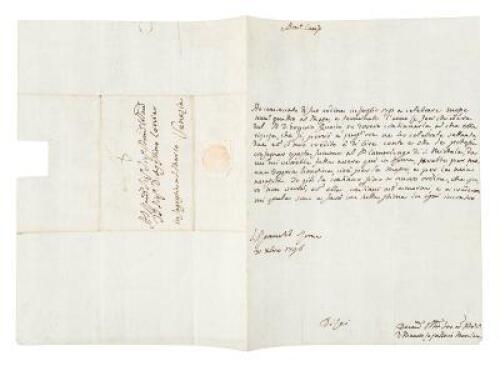 Autograph letter from the future Pope Gregory XVI, signed as B. Mauro Cappellari