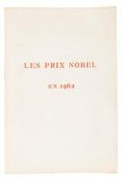 Les Prix Nobel en 1962