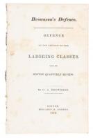 Brownson's Defence: Defence of the Article on the Laboring Classes From the Boston Quarterly Review