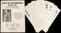 Golf as Champions Play It - Presented Exclusively for Advertising