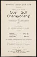 Rotorua Ladies' Golf Club Programme of the Open Golf Championship and Handicap Tournament 1950