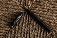 CONKLIN: Nozak Fountain Pen, Visulated Blue Herringbone