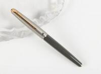 PARKER 61 First Edition Fountain Pen, Grey Barrel, Lustraloy Cap