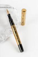 WATERMAN: No. 0552 Fountain Pen, Gold-Filled Pansy Pattern Overlay