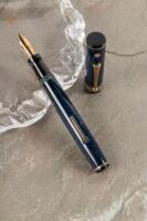 WAHL-EVERSHARP: Personal Point Gold Seal Fountain Pen, Blue, Oversized, Flex Nib