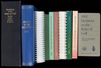 Seventeen volumes of Decisions on the Rules of Golf