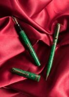 WAHL-EVERSHARP: Equipoise Gold Seal Fountain Pen and Propelling Pencil, Emerald Pearl Celluloid, Medium Size