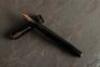 WILLIAMSON: Large Black Button-Filler Fountain Pen, Quill Clip, Rare