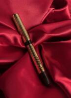 WATERMAN: No. 52 Fountain Pen, Solid 18K Gold Overlay, Line and Barley Pattern