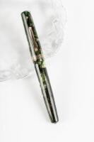 WAHL-EVERSHARP: Oversized Doric Gold Seal Fountain Pen, Emerald Pearl Celluloid, No. 10 Adjustable Nib