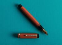 PARKER: Duofold Streamline Special Fountain Pen, Red, Single Band Prototype
