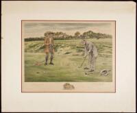 Stymied - color engraved print, signed by the artist