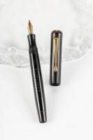 MONTBLANC: No. 1 EF Black Hard Rubber Push-Knob Filler, STOFFHAAS, Uncommon Variant