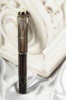 MONTBLANC: No. 4F Black Hard Rubber Safety Fountain Pen, Octagonal, Accommodation Clip