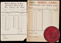 Two score cards circa 1902
