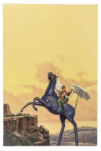 Two original oil paintings used for the cover of the Del Ray paperback edition of The Giant Horse of Oz