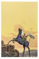 Two original oil paintings used for the cover of the Del Ray paperback edition of The Giant Horse of Oz